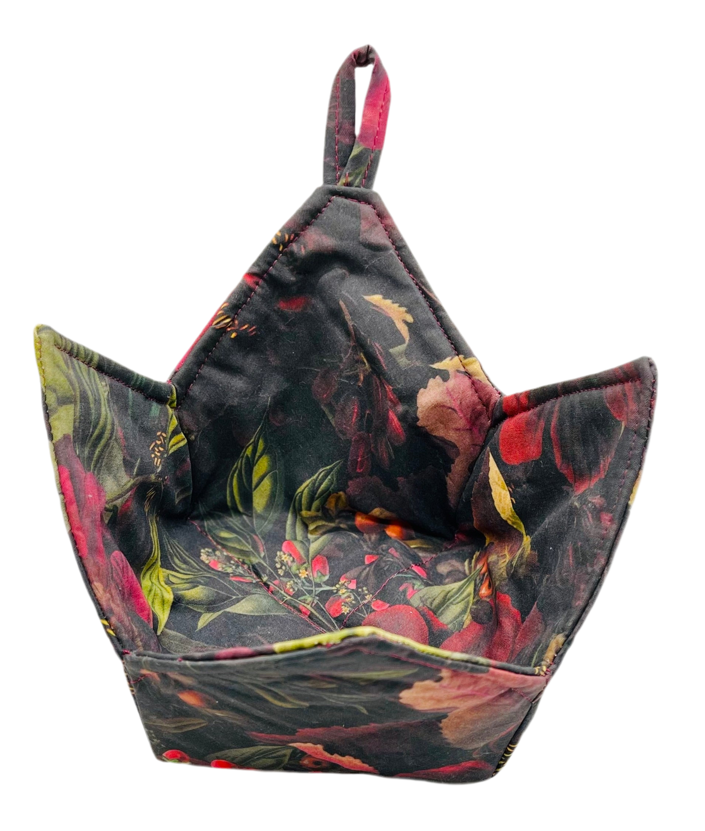 0058 - 18" Moody Florals by UtART - Vintage home decor, antique botany wallpaper,dark roses fabric, vintage Nostalgic fabric Mystic Night 2 Fabric by utart