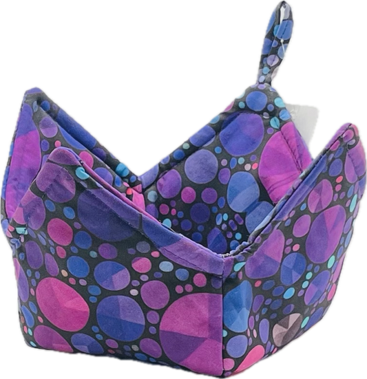 0107 -  Purple Circles Fabric by aftermyart