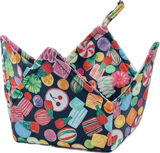 0106 - Mimi's Candy Dish/ Black Fabric by theartwerks